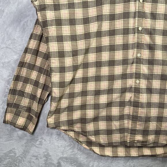 Ralph Lauren Men's Button Up Blake Shirt Size XL Brown Plaid Print 100% Cotton - Picture 4 of 13